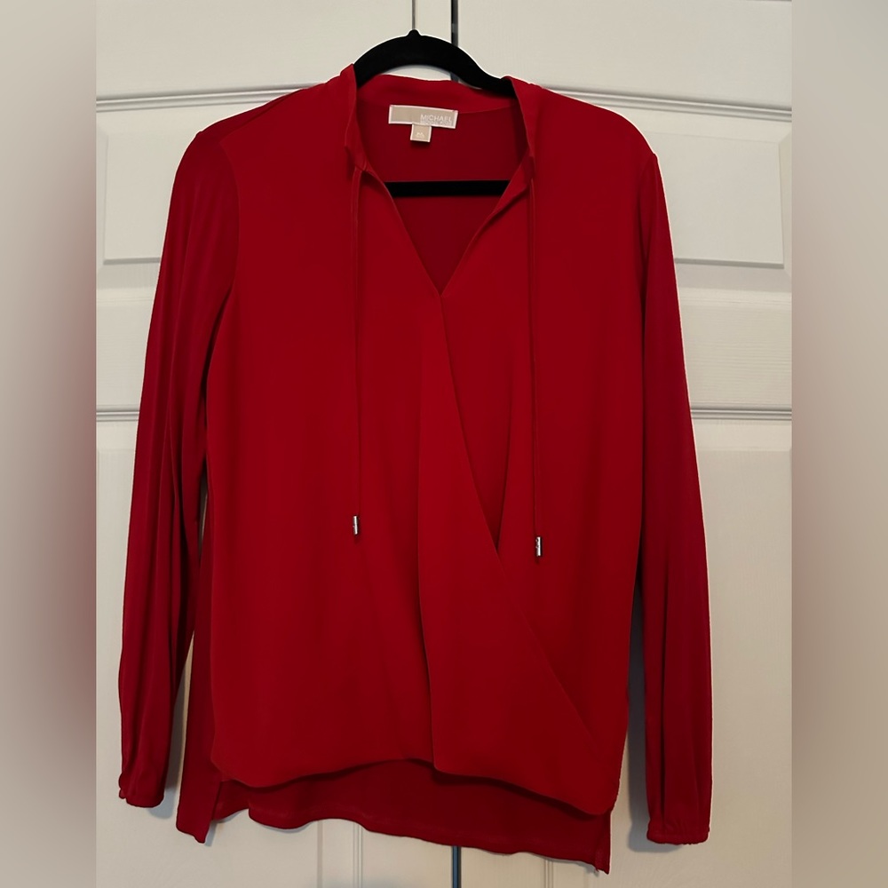 Michael Kors Faux Wrap Blouse